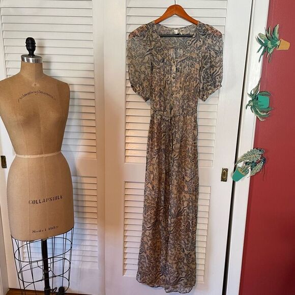 KONRAD & JOSEPH | anthropologie 2 piece floral button down maxi dress 2 - Picture 1 of 13